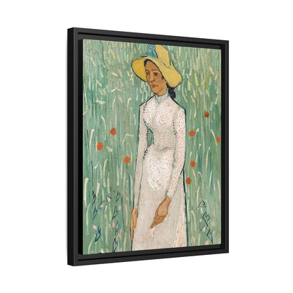 Girl in White (1890) by Vincent van Gogh / Toile encadrée sur caisse américaine