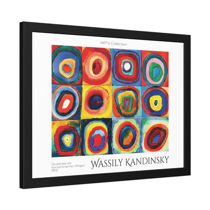 Quadrate mit konzentrischen Ringen (1913) by Wassily Kandinsky / Affiche Encadrée série ART's Collection