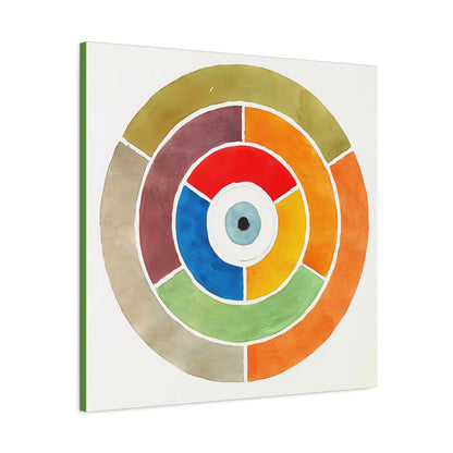 Disc Showing Primary Secondary and Tertiary Colors (ca 1900) by Elizabeth A. Nedwill / Reproduction Fine Art sur Toile /   3.2 cm-1.25 inch