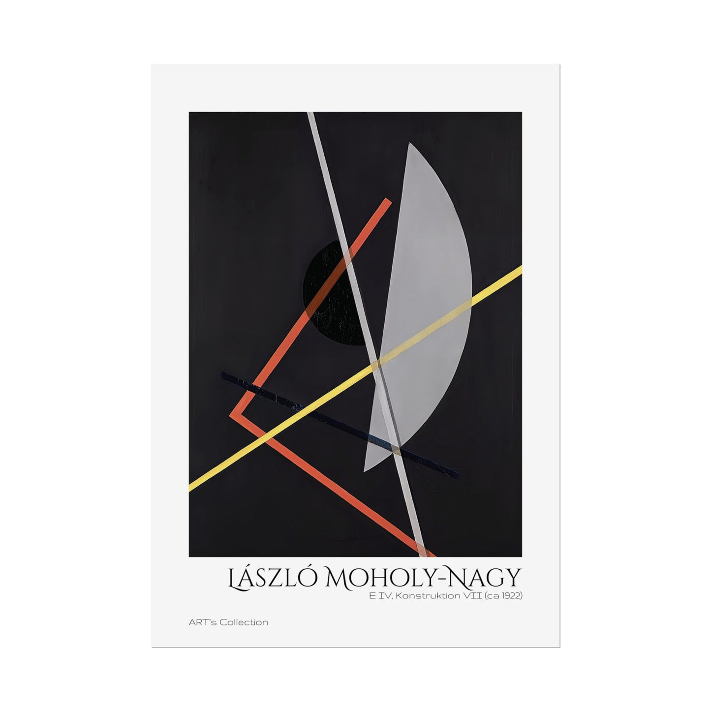 E IV, Konstruktion VII (ca 1922) by László Moholy-Nagy / Affiche imprimée - Série ART's Collection