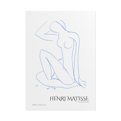 Nu assis (1952) version bleue by Henri Matisse / Affiche imprimée - Série ART's Collection