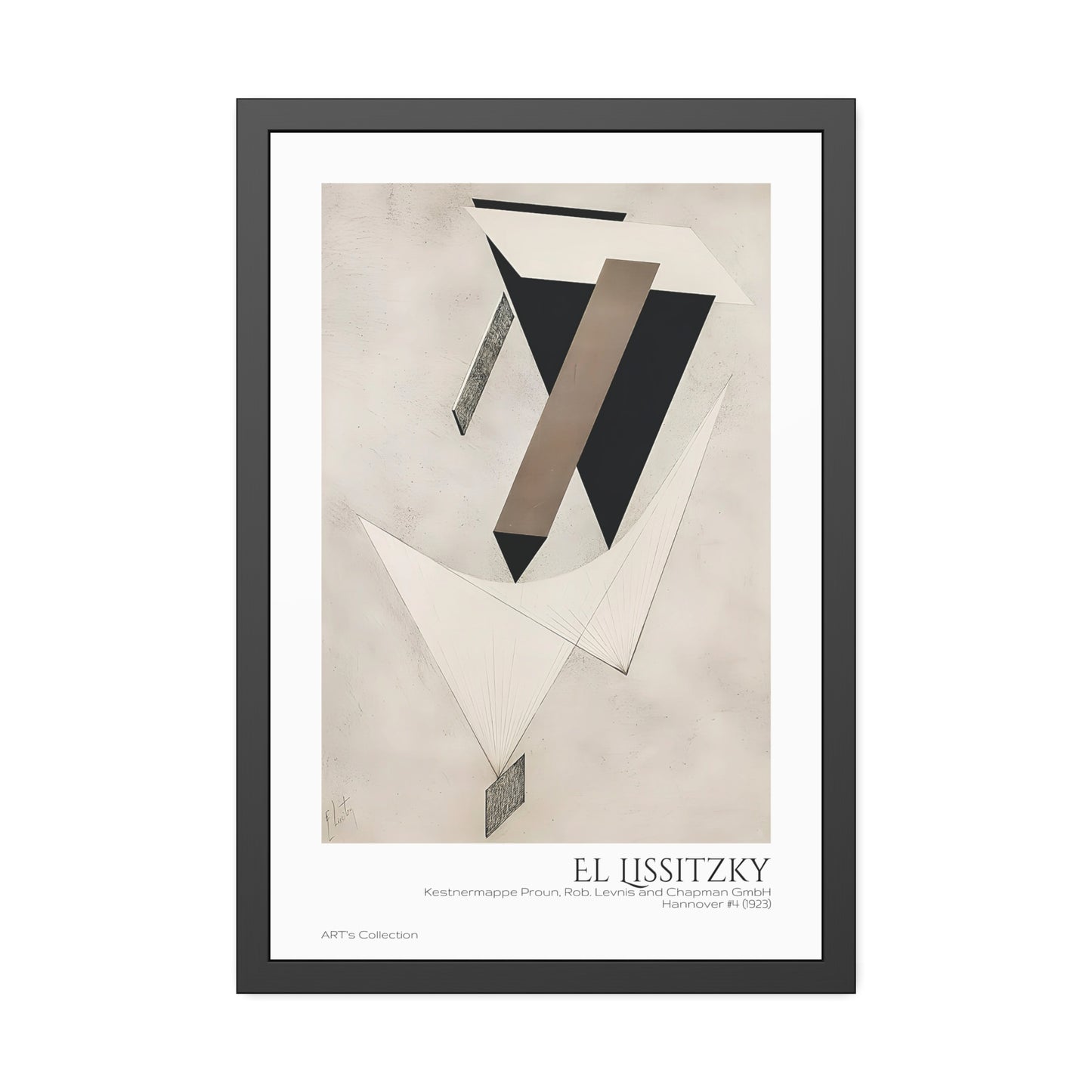 Kestnermappe Proun, Rob. Levnis and Chapman GmbH Hannover #4 (1923) by El Lissitzky / Affiche Encadrée série ART's Collection