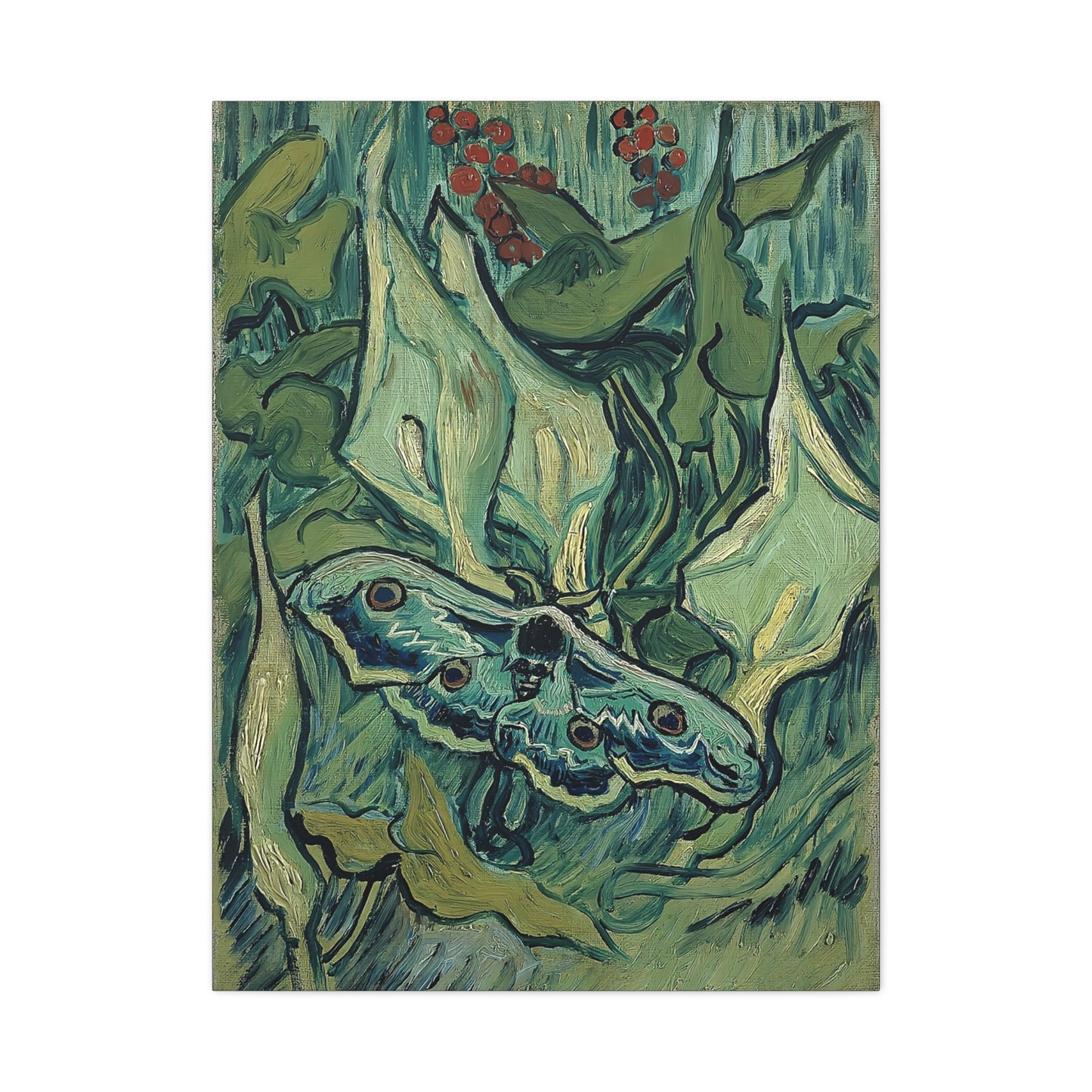 Emperor moth (1889) by Vincent van Gogh  / Reproduction Fine Art sur Toile / Epaisseur 3,2cm - 1'25 po