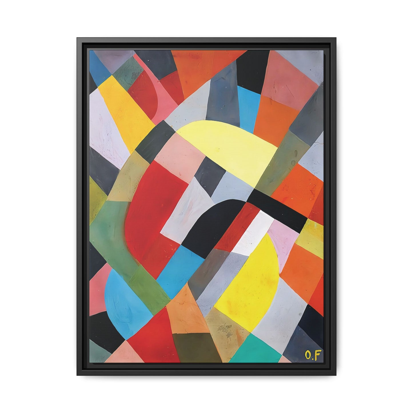 Composition Abstraite (1936-38) by Otto Freundlich   / Toile encadrée sur caisse américaine