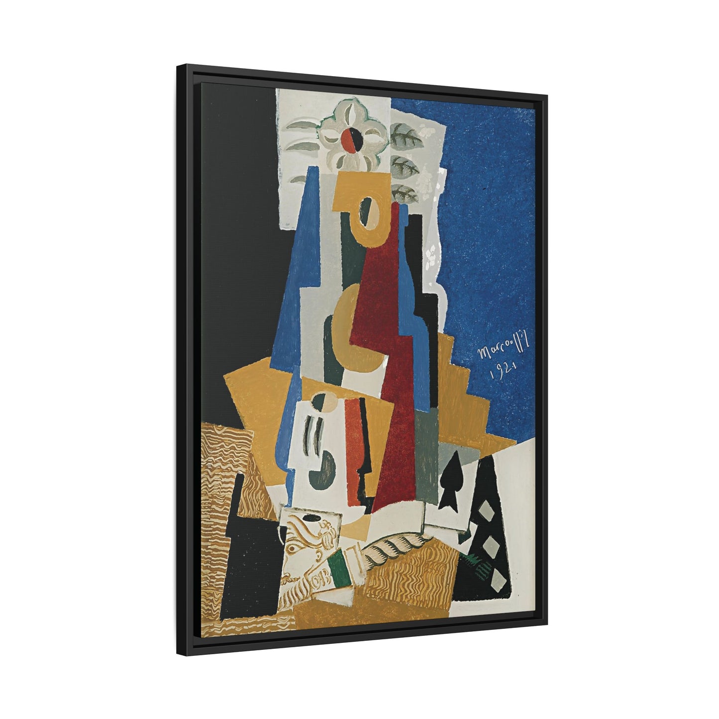 Nature Morte à L'as De Pique by Louis Marcoussis / Toile encadrée sur caisse américaine