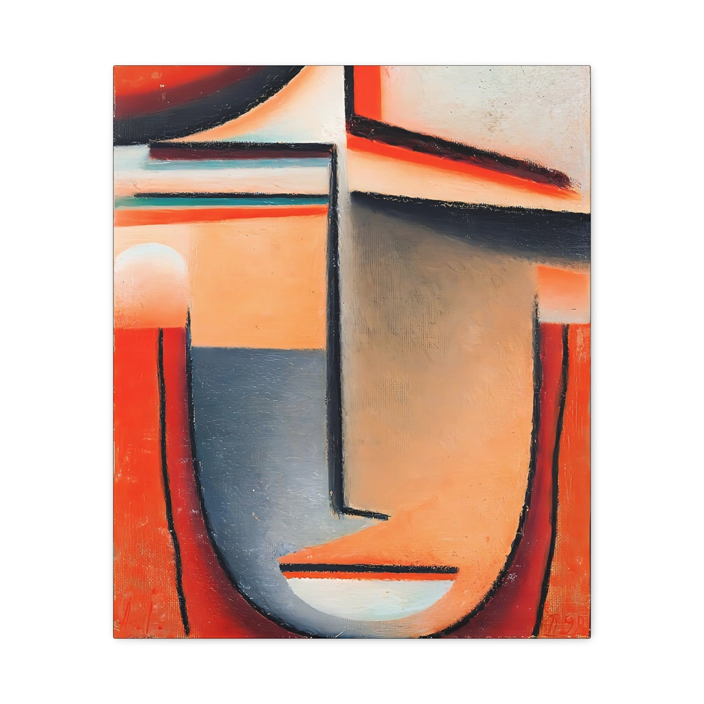 Abstract Head - Tragic (1928) by Alexej von Jawlensky / Reproduction Fine Art sur Toile /  Epaisseur 3.2 cm - 1.25 inch