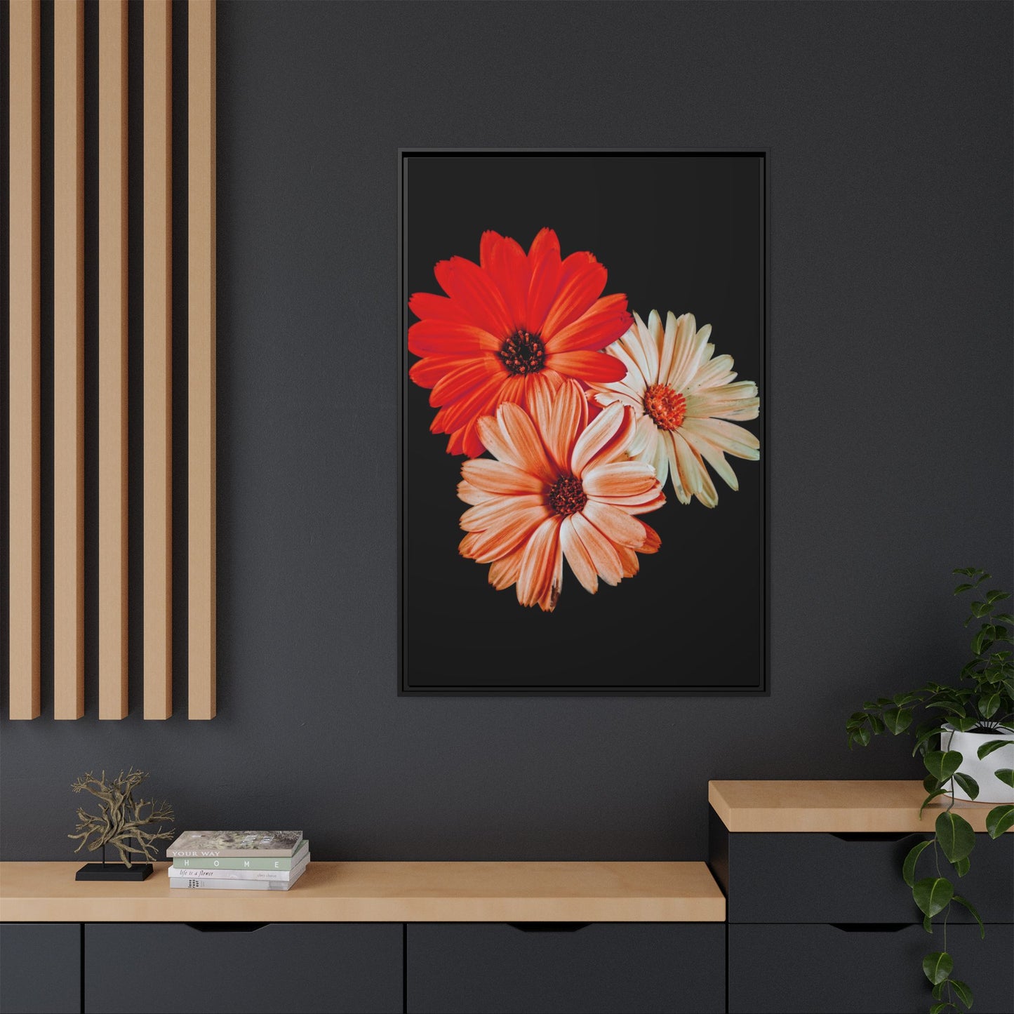 Collection Signature "FLORAL Numéro 7" sur Toile encadrée avec caisse américaine