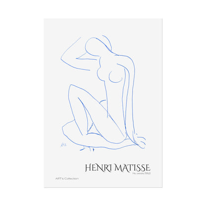 Nu assis (1952) version bleue by Henri Matisse / Affiche imprimée - Série ART's Collection