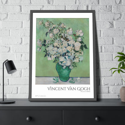 Roses (1890) by Vincent Van Gogh / Affiche Encadrée série ART's Collection