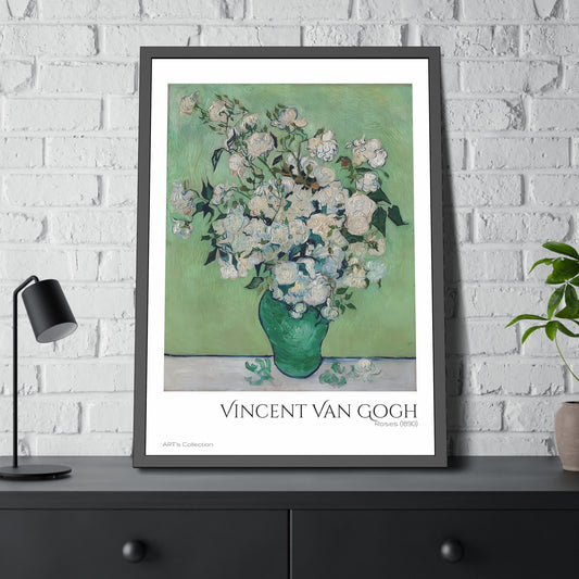 Roses (1890) by Vincent Van Gogh / Affiche Encadrée série ART's Collection