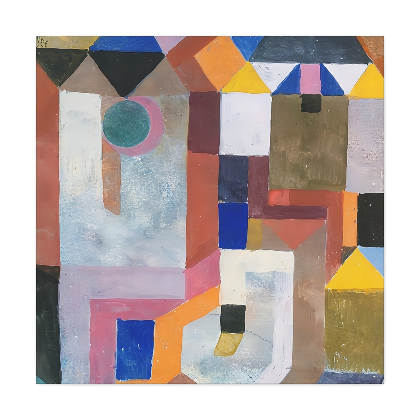 Colorful Architecture (1917) by Paul Klee   / Reproduction Fine Art sur Toile / Epaisseur 3,2cm - 1'25 po