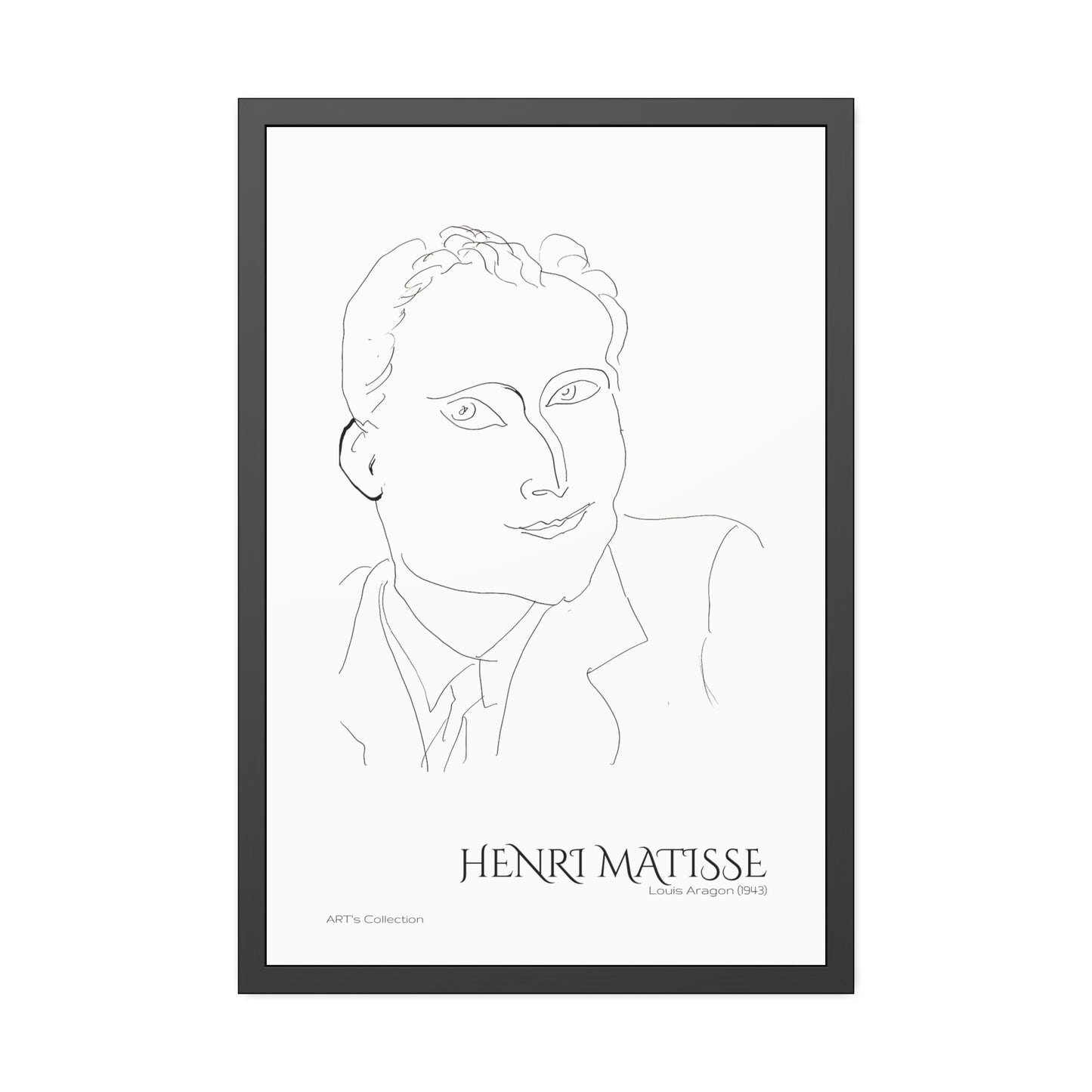 Louis Aragon (1943) by Henri Matisse / Affiche Encadrée série ART's Collection