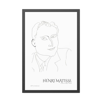 Louis Aragon (1943) by Henri Matisse / Affiche Encadrée série ART's Collection