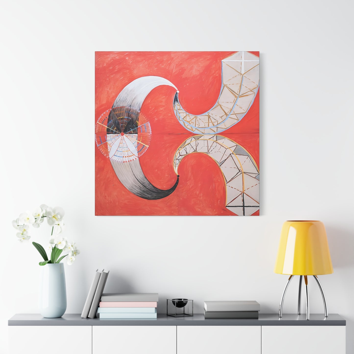 Group IX-SUW, The Swan, No. 9 (1915) by  Hilma af Klint / Reproduction Fine Art sur Toile / Large Epaisseur 3.2 cm - 1.25 inch