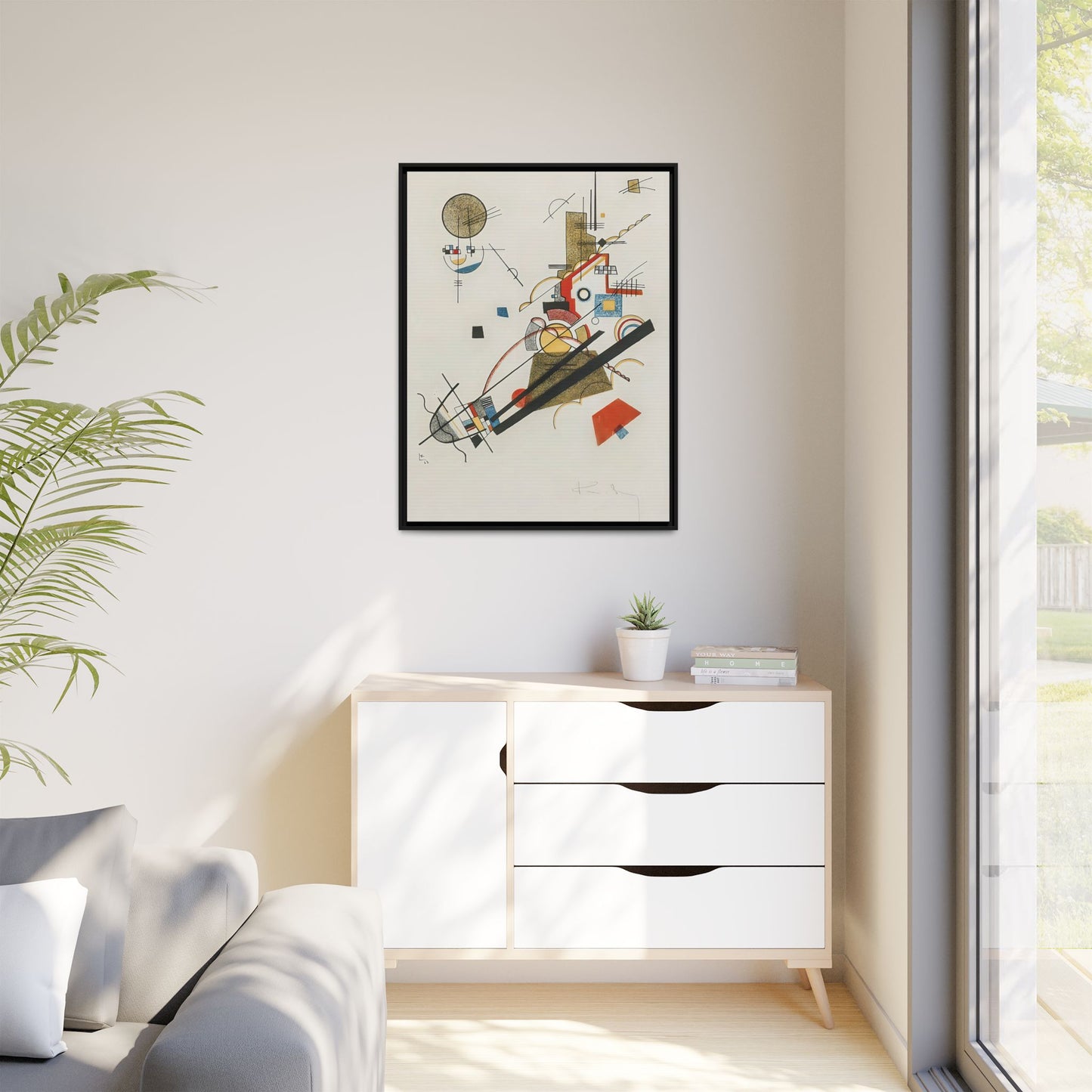 Frohlicher Augsteig (1923) by Wassily Kandinsky / Toile encadrée sur caisse américaine