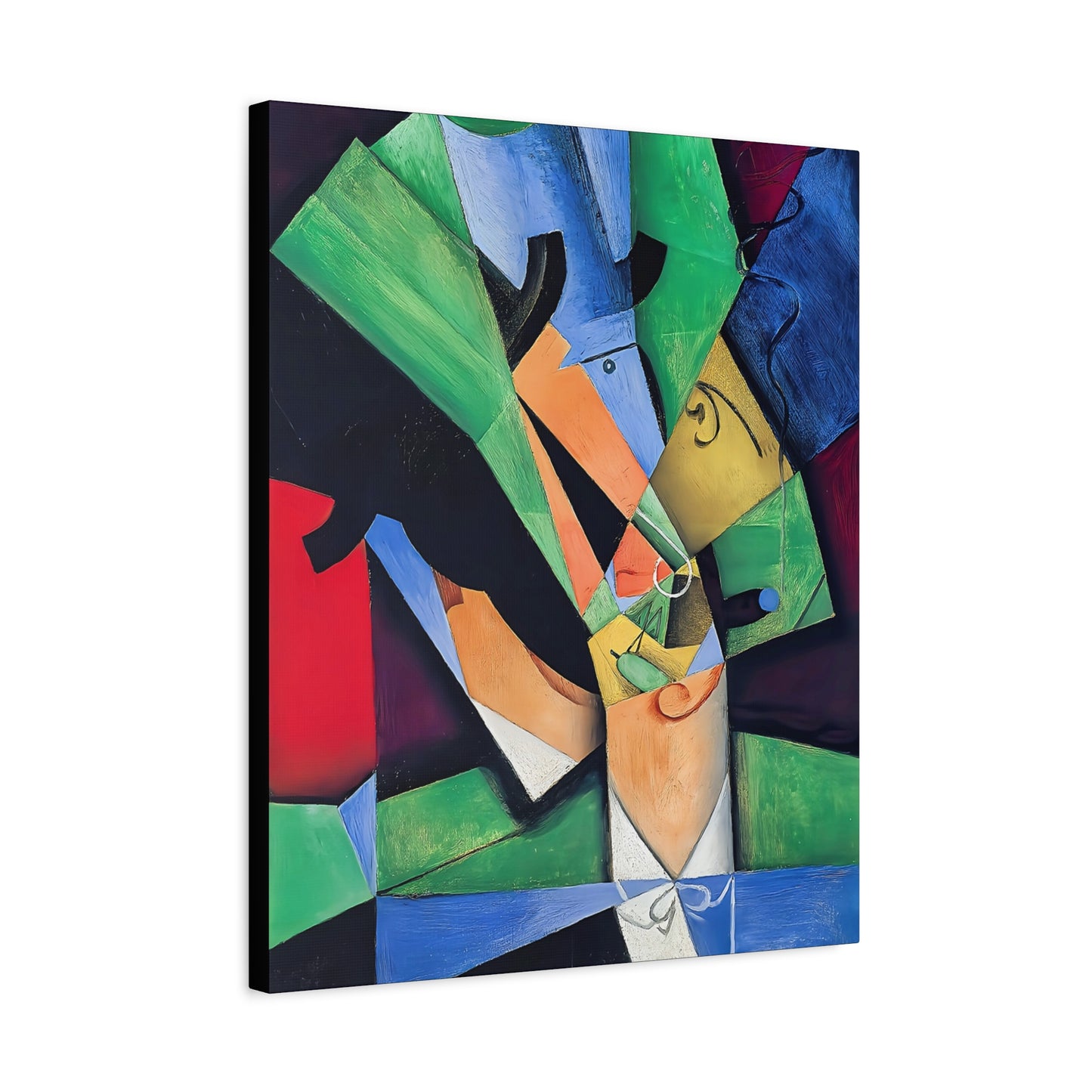 The Smoker (1913) by Juan Gris / Reproduction Fine Art sur Toile / Flanc Large Epaisseur 3.2 cm - 1.25 inch