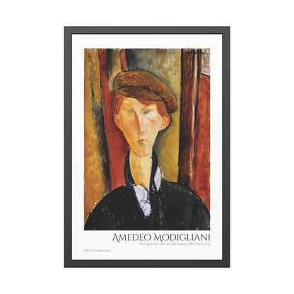 Young Man with a Cap (early 20th century) by Amedeo Modigliani  / Affiche Encadrée série ART's Collection