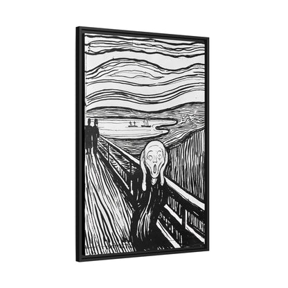 The Scream (1895) by Edvard Munch  / Toile encadrée sur caisse américaine
