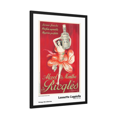 Alcool De Menthe Ricqlès (1924) by Leonetto Cappiello / Affiche Encadrée Série Vintage Ads Collection