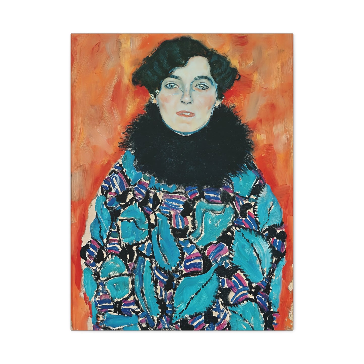Johanna Staude (1917) by Gustav Klimt / Reproduction Fine Art sur Toile /  Epaisseur 3.2 cm - 1.25 inch