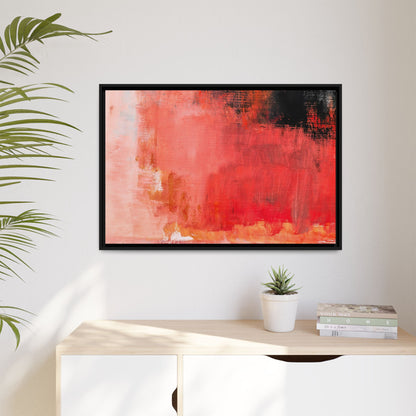 Tableau Contemporain Ecarlate "Série Sign Collections" / Toile encadrée sur caisse américaine