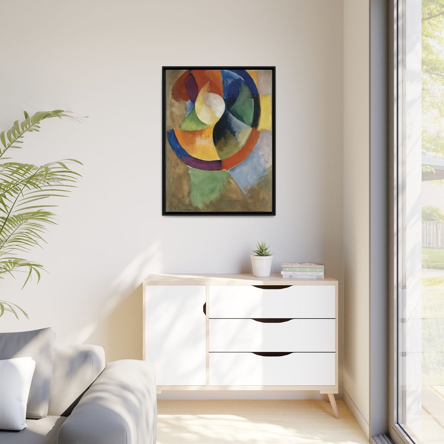 Formes circulaires, Soleil Numéro 2 (1912-13)  by Robert Delaunay  / Toile encadrée sur caisse américaine
