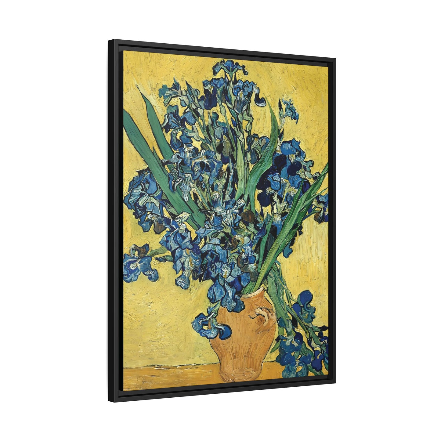Irises (1890) by Vincent van Gogh / Toile encadrée sur caisse américaine