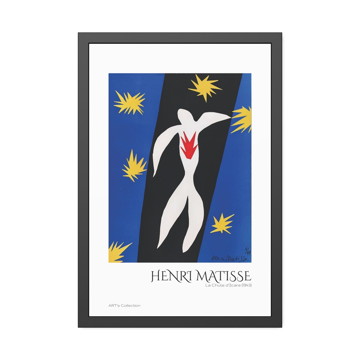 La Chute d'Icare (1943) by Henri Matisse / Affiche Encadrée série ART's Collection