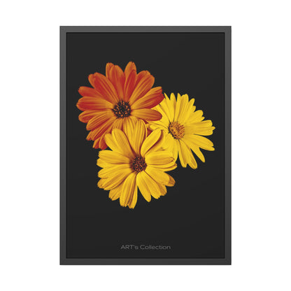 Collection Signature "FLORAL Numéro 4" sur Affiche Encadrée série ART's Collection