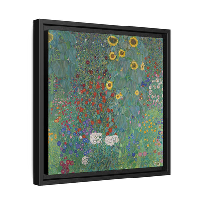 Cottage garden with sunflowers (1907) by Gustav Klimt / Toile encadrée sur caisse américaine