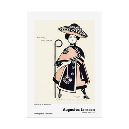 Queen City Ink, Ad. 34 (1890-1913) by Augustus Jansson / Affiche imprimée - Série Vintage Ads Collection