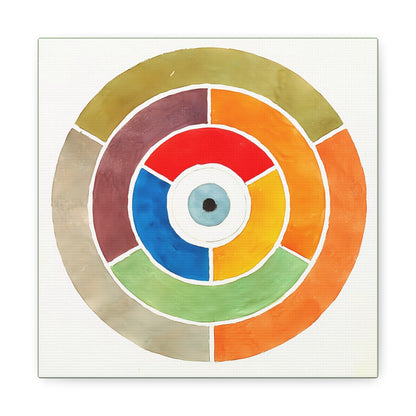 Disc Showing Primary Secondary and Tertiary Colors (ca 1900) by Elizabeth A. Nedwill / Reproduction Fine Art sur Toile /   3.2 cm-1.25 inch