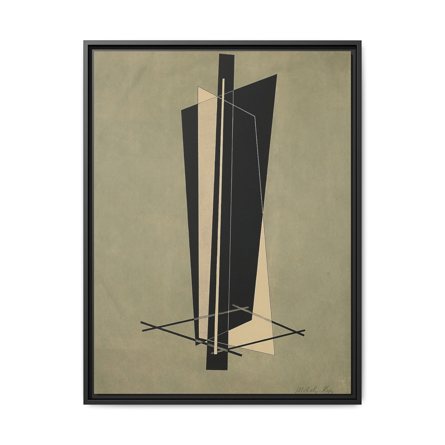 Kestnermappe - Komposition - One Plate P. 123 (1922-23)  by László Moholy-Nagy  / Toile encadrée sur caisse américaine