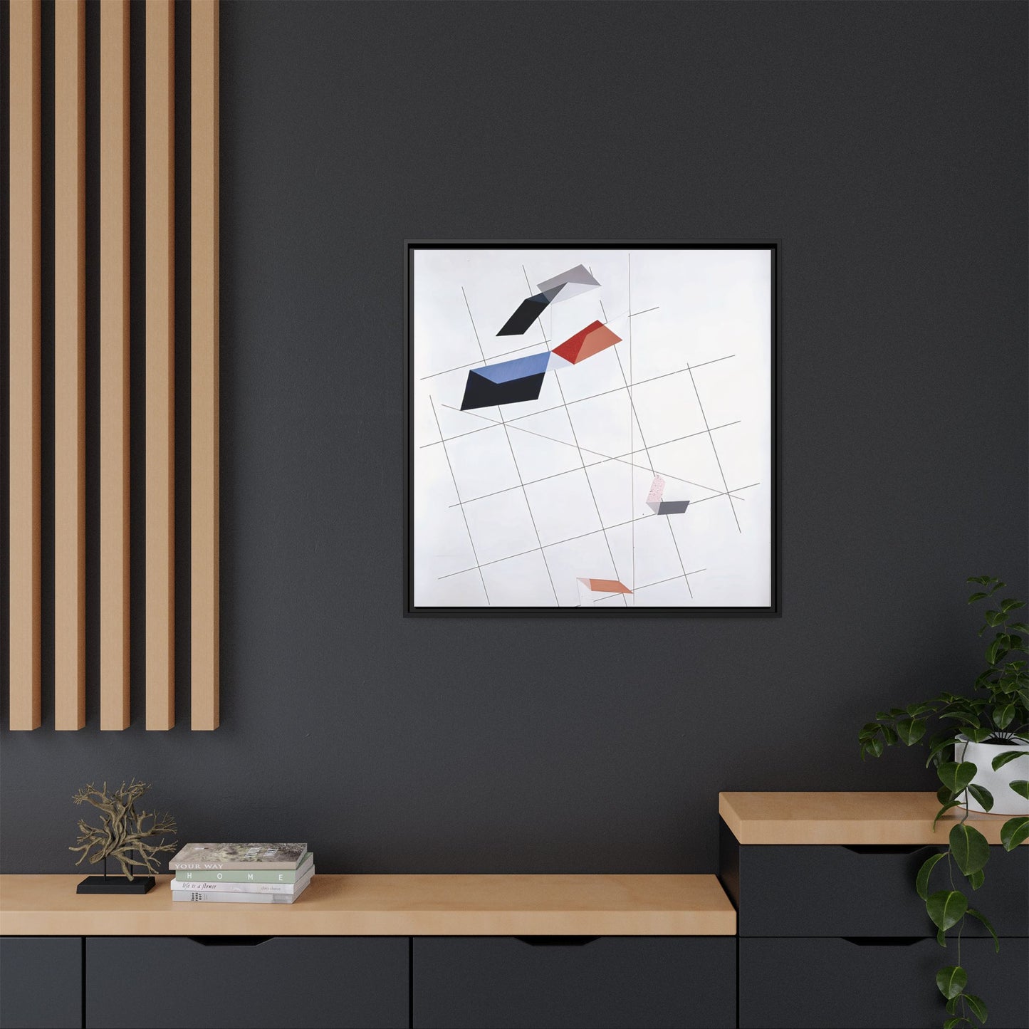 L IV (1936) by László Moholy-Nagy  / Toile encadrée sur caisse américaine