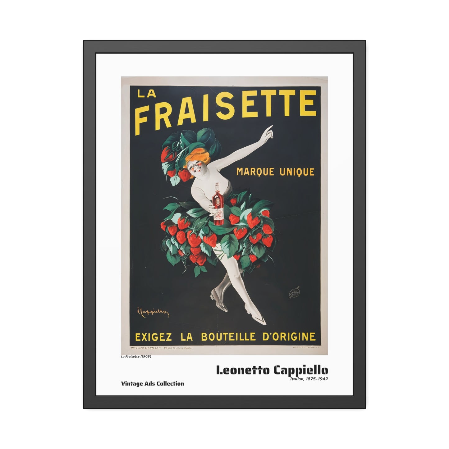 La Fraisette (1909) by Leonetto Cappiello / Affiche Encadrée Série Vintage Ads Collection