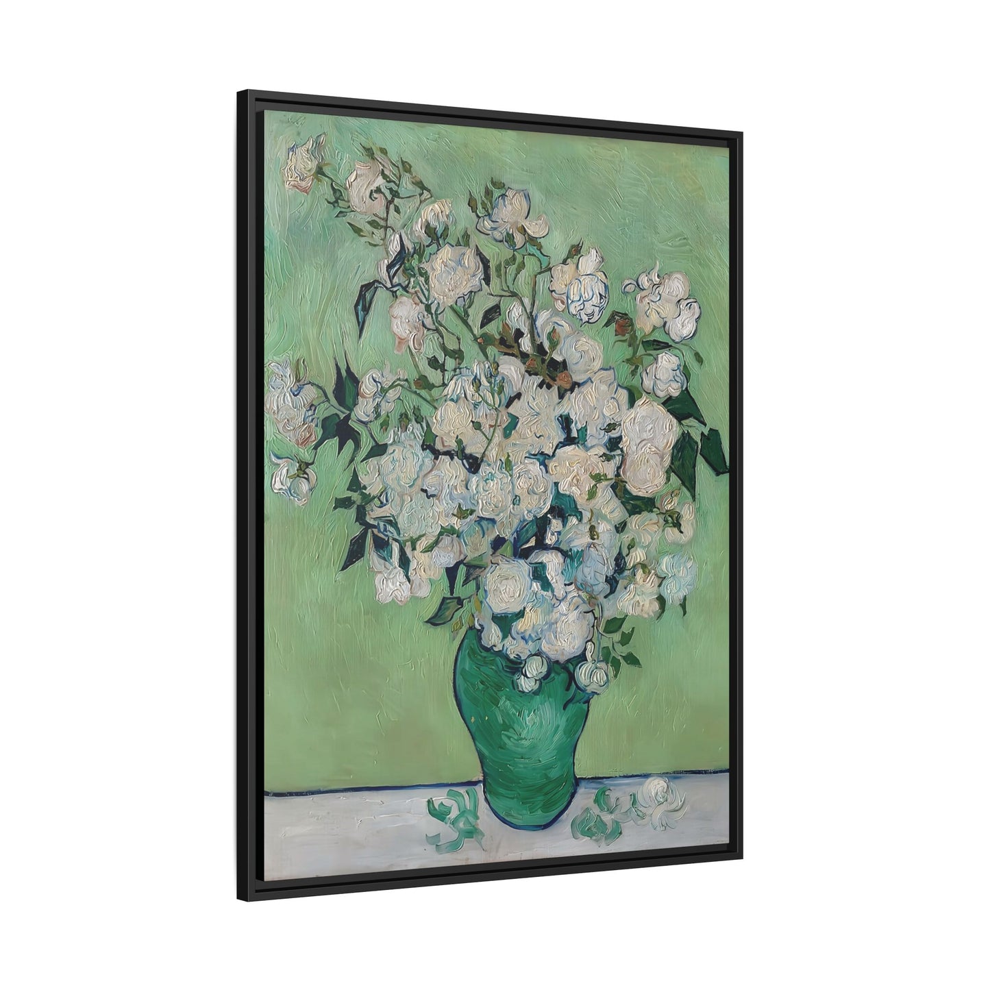 Roses (1890) by Vincent van Gogh / Toile encadrée sur caisse américaine