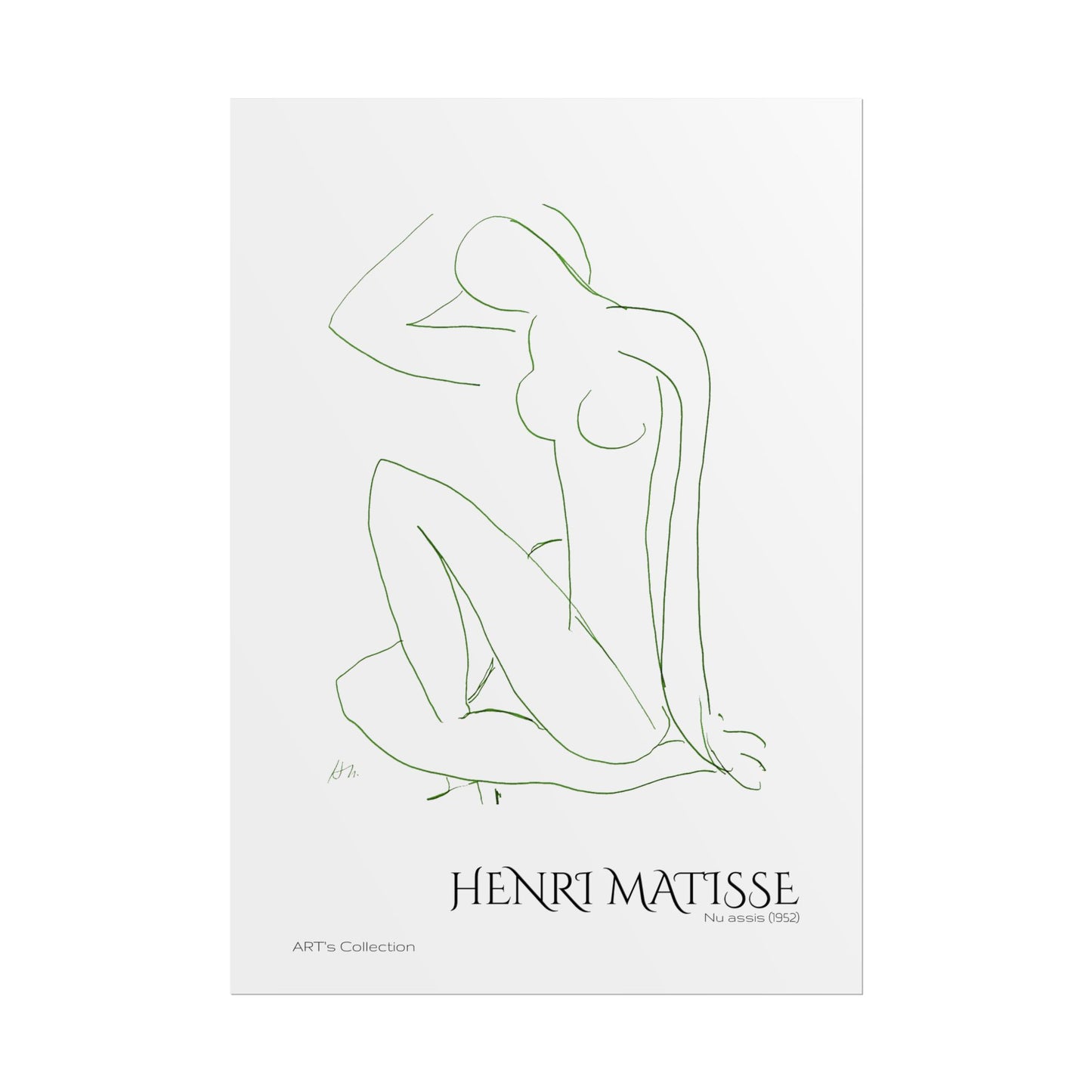 Nu assis (1952) version verte by Henri Matisse / Affiche imprimée - Série ART's Collection
