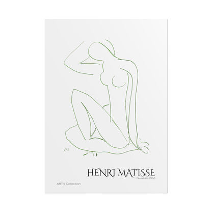 Nu assis (1952) version verte by Henri Matisse / Affiche imprimée - Série ART's Collection