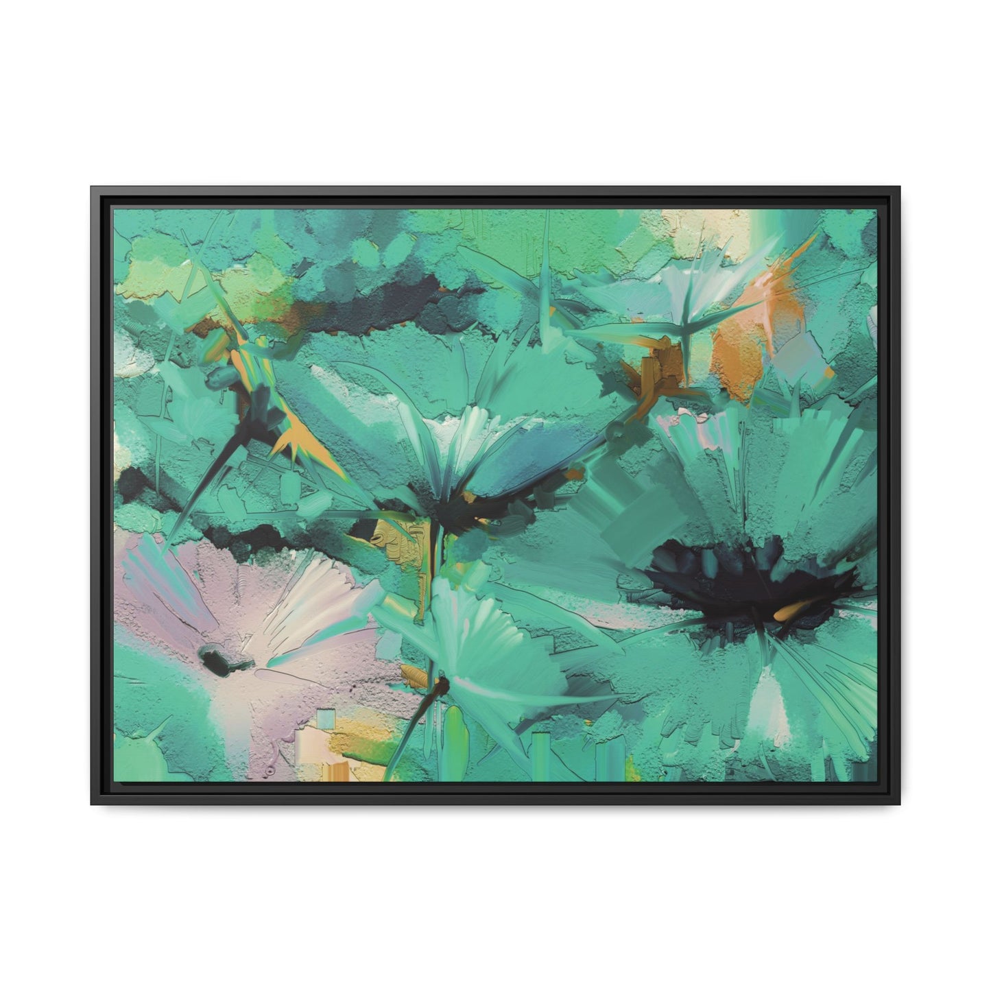 Tableau Floral Mers du Sud "Série Sign Collections" / Toile encadrée sur caisse américaine