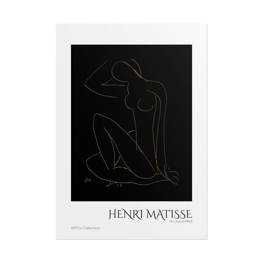 Nu assis (1952) version imposition by Henri Matisse / Affiche imprimée - Série ART's Collection