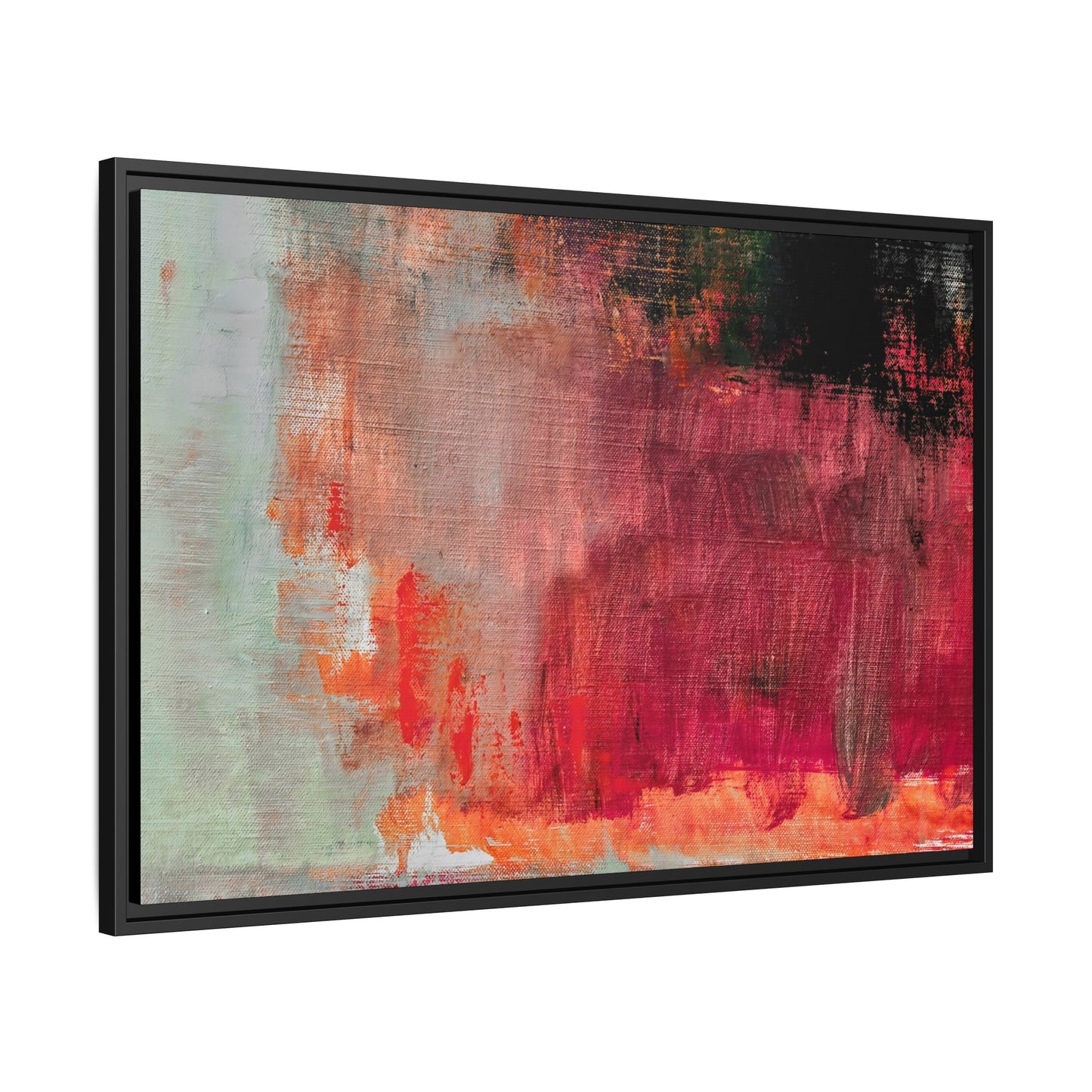 Tableau Contemporain Rubis "Série Sign Collections" / Toile encadrée sur caisse américaine