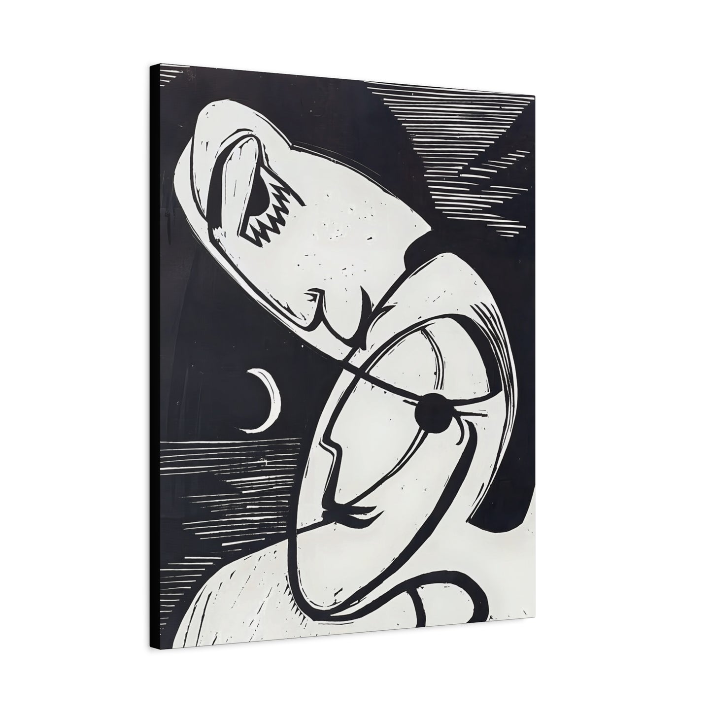 The Kiss (1930) by Ernst Ludwig Kirchner / Reproduction Fine Art sur Toile /  Epaisseur 3.2 cm - 1.25 inch
