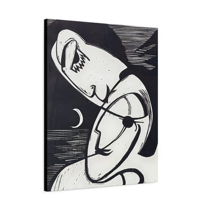 The Kiss (1930) by Ernst Ludwig Kirchner / Reproduction Fine Art sur Toile /  Epaisseur 3.2 cm - 1.25 inch