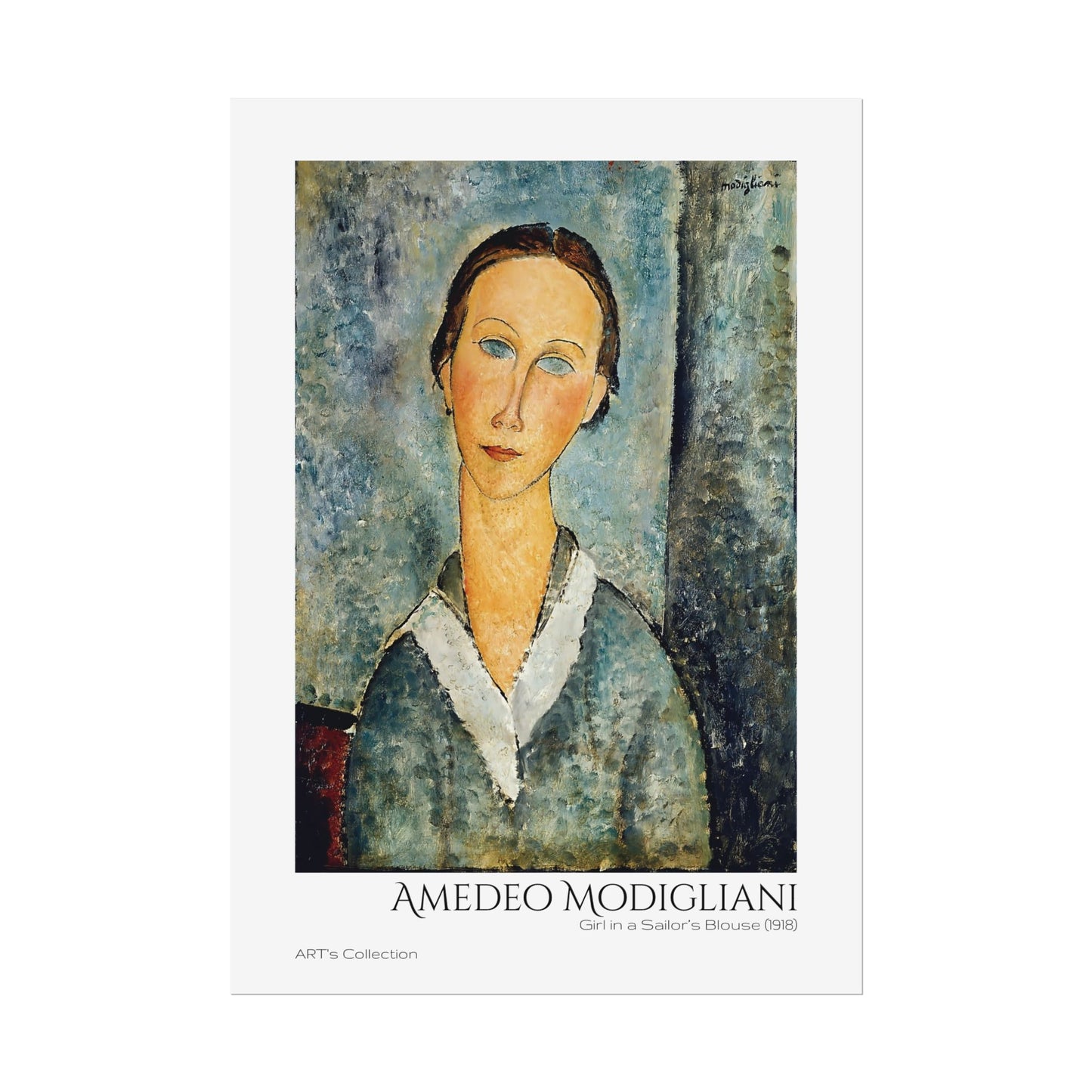 Girl in a Sailor's Blouse (1918) by Amedeo Modigliani / Affiche imprimée - Série ART's Collection