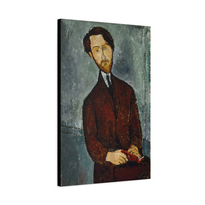 Léopold Zborowski (1911-1920) by Amedeo Modigliani / Reproduction Fine Art sur Toile / Flanc Large Epaisseur 3.2 cm - 1.25 inch