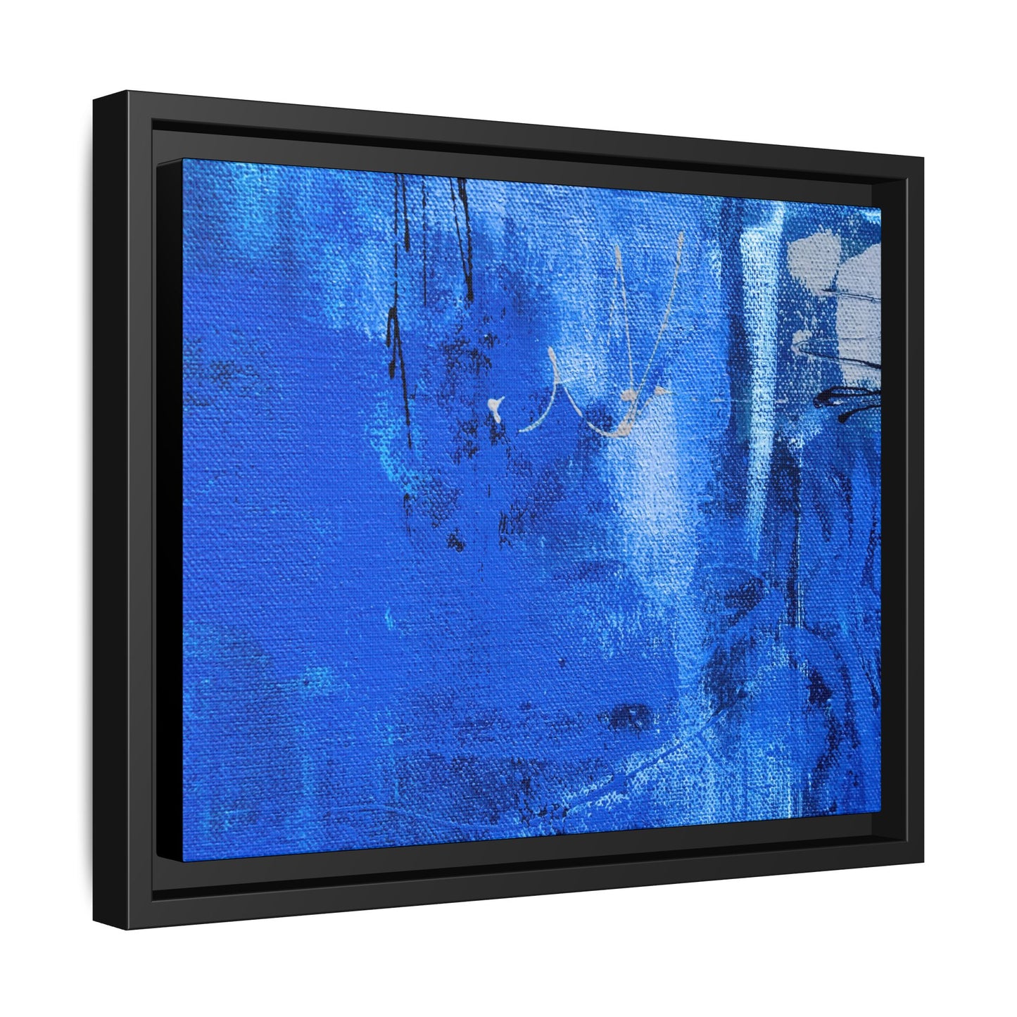 Tableau Beaux Arts Bleu Intense "Série Sign Collections" / Toile encadrée sur caisse américaine
