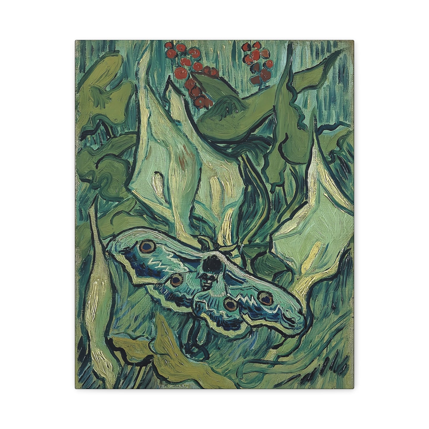 Emperor moth (1889) by Vincent van Gogh  / Reproduction Fine Art sur Toile / Epaisseur 3,2cm - 1'25 po