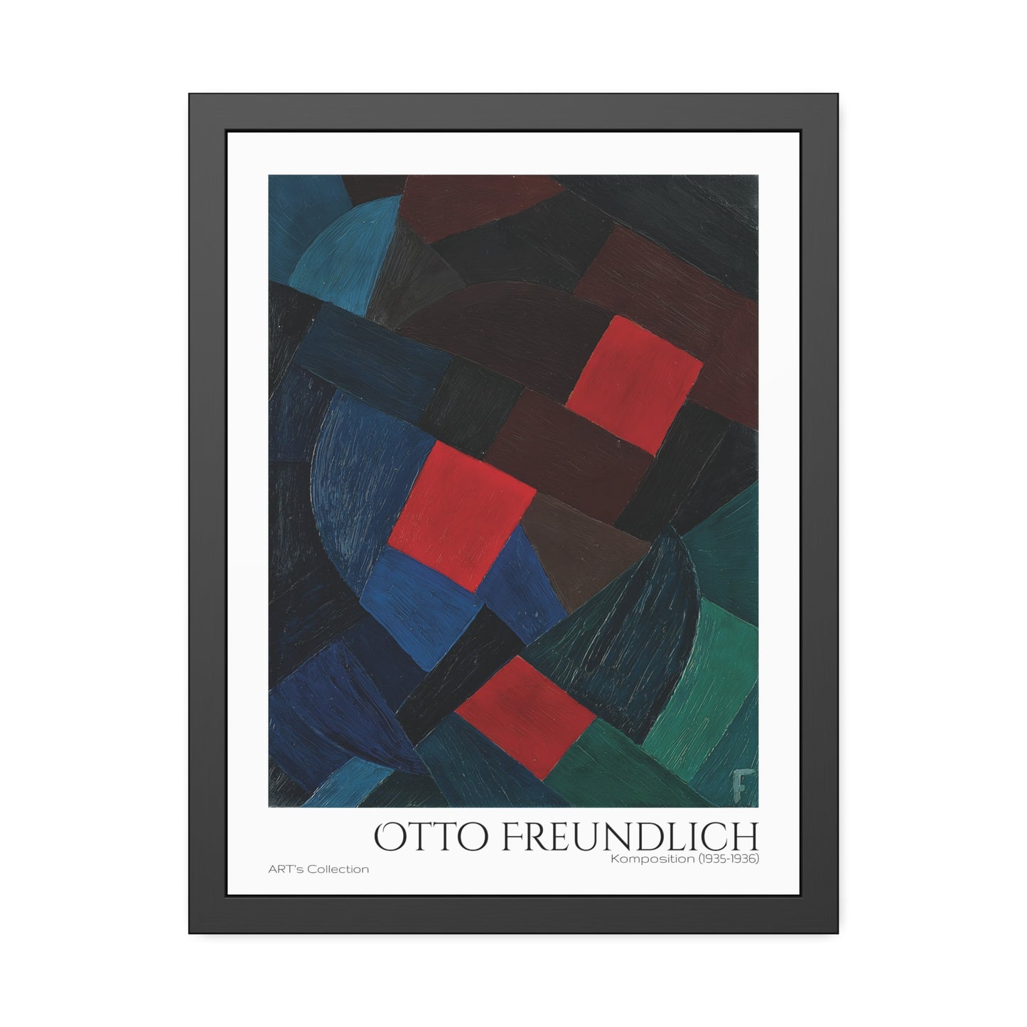Komposition (1935-1936) by Otto Freundlich  / Affiche Encadrée série ART's Collection