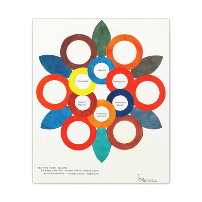 Centre Pure Colors (ca 1900) by Elizabeth A. Nedwill / Reproduction Fine Art sur Toile /  Epaisseur 3.2 cm - 1.25 inch
