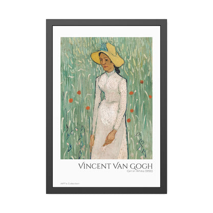Girl in White (1890) by Vincent Van Gogh / Affiche Encadrée série ART's Collection